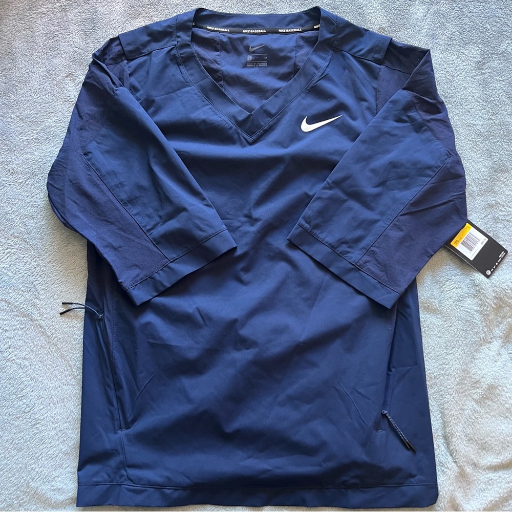 Nike Baseball Pullover Training Mens Small Navy Blue New with Tags